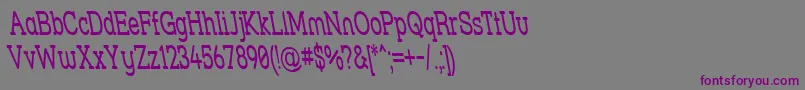 Шрифт Strslsnr – фиолетовые шрифты на сером фоне