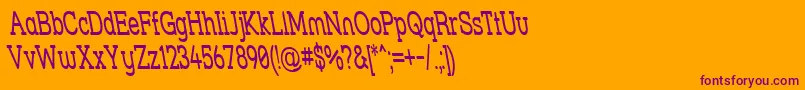 Шрифт Strslsnr – фиолетовые шрифты на оранжевом фоне