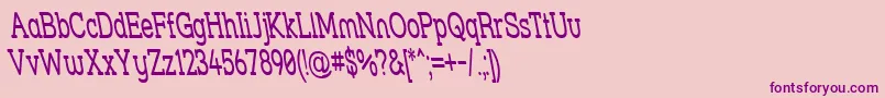 Шрифт Strslsnr – фиолетовые шрифты на розовом фоне