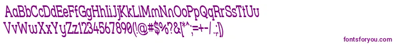 Strslsnr-fontti – violetit fontit valkoisella taustalla