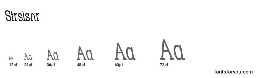 Strslsnr Font Sizes