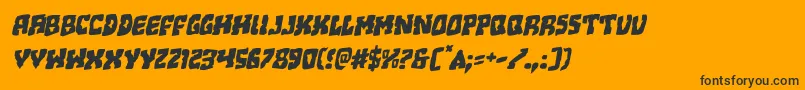 Beastianrotal-Schriftart – Schwarze Schriften auf orangefarbenem Hintergrund
