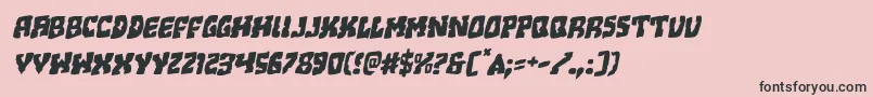 フォントBeastianrotal – ピンクの背景に黒い文字
