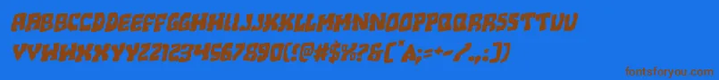 Шрифт Beastianrotal – коричневые шрифты на синем фоне