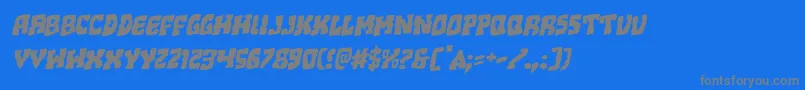 Beastianrotal-fontti – harmaat kirjasimet sinisellä taustalla