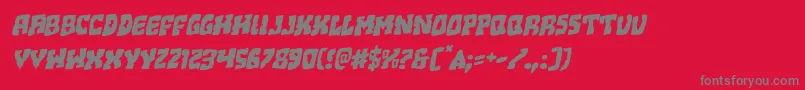 Beastianrotal Font – Gray Fonts on Red Background