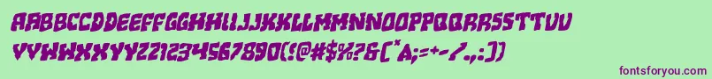 Beastianrotal Font – Purple Fonts on Green Background