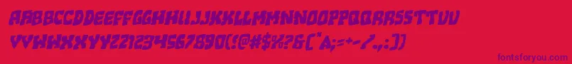 Beastianrotal Font – Purple Fonts on Red Background