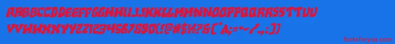 Beastianrotal Font – Red Fonts on Blue Background