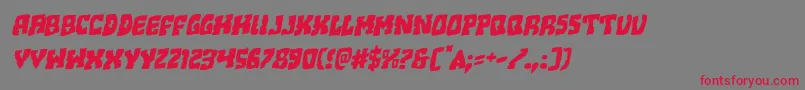Beastianrotal Font – Red Fonts on Gray Background