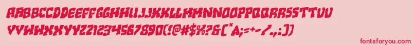 Beastianrotal-Schriftart – Rote Schriften auf rosa Hintergrund