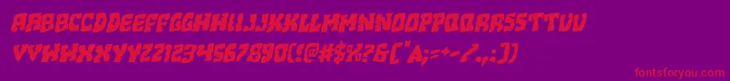 Beastianrotal Font – Red Fonts on Purple Background