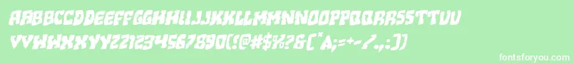 Beastianrotal Font – White Fonts on Green Background