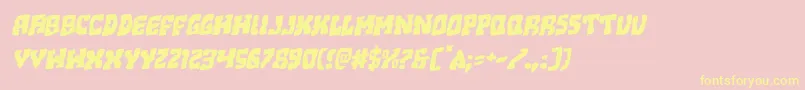 Beastianrotal-fontti – keltaiset fontit vaaleanpunaisella taustalla