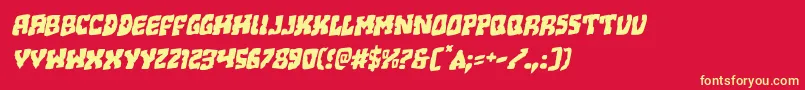 Шрифт Beastianrotal – жёлтые шрифты на красном фоне