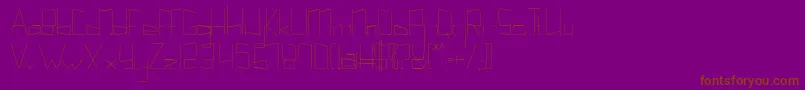 Kuppelultracondensekuppel Font – Brown Fonts on Purple Background