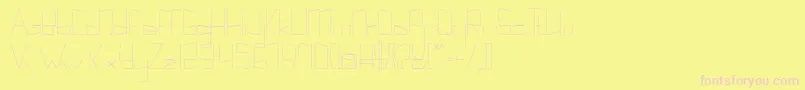 Kuppelultracondensekuppel Font – Pink Fonts on Yellow Background