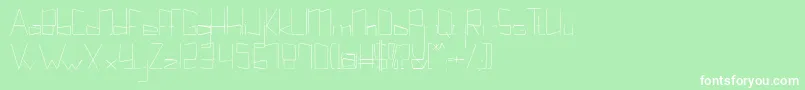 Kuppelultracondensekuppel Font – White Fonts on Green Background