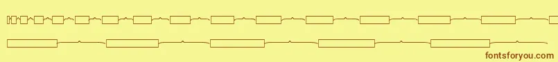 Kgmathbarmodels Font – Brown Fonts on Yellow Background