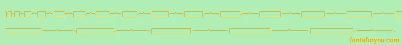Kgmathbarmodels-fontti – oranssit fontit vihreällä taustalla