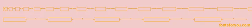 フォントKgmathbarmodels – オレンジの文字がピンクの背景にあります。