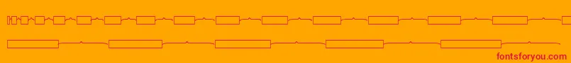フォントKgmathbarmodels – オレンジの背景に赤い文字