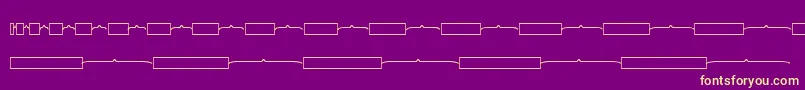 Fonte Kgmathbarmodels – fontes amarelas em um fundo roxo