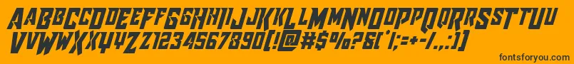 Raidercrusadershiftdown Font – Black Fonts on Orange Background