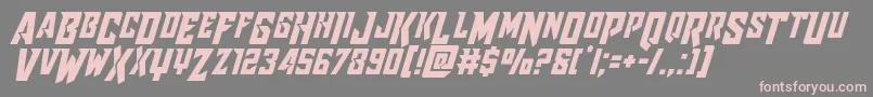 Raidercrusadershiftdown Font – Pink Fonts on Gray Background