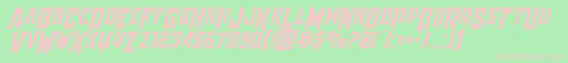 Raidercrusadershiftdown Font – Pink Fonts on Green Background