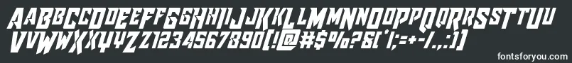 Raidercrusadershiftdown Font – White Fonts on Black Background