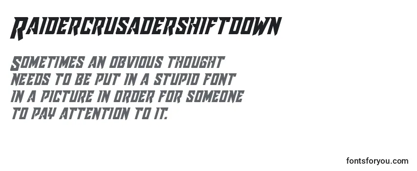 Шрифт Raidercrusadershiftdown