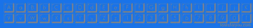 fuente Keycapsflf – Fuentes Grises Sobre Fondo Azul