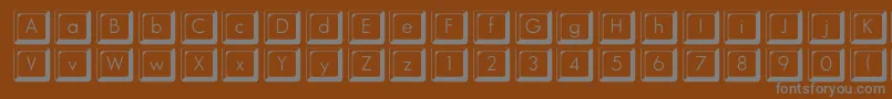 Keycapsflf Font – Gray Fonts on Brown Background