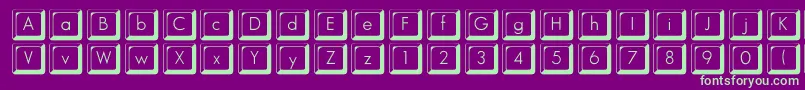 fuente Keycapsflf – Fuentes Verdes Sobre Fondo Morado