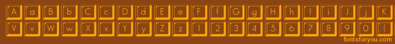 Keycapsflf Font – Orange Fonts on Brown Background