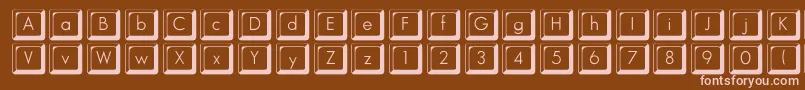 Keycapsflf Font – Pink Fonts on Brown Background