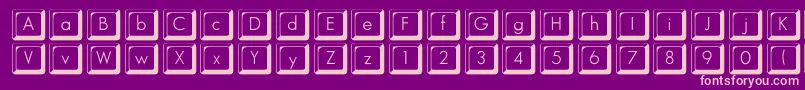 fuente Keycapsflf – Fuentes Rosadas Sobre Fondo Morado