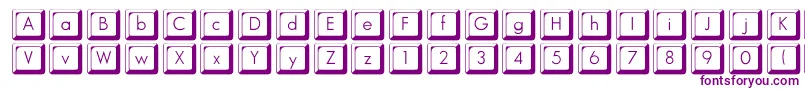 Keycapsflf Font – Purple Fonts on White Background