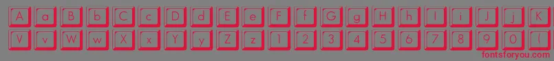 Keycapsflf Font – Red Fonts on Gray Background