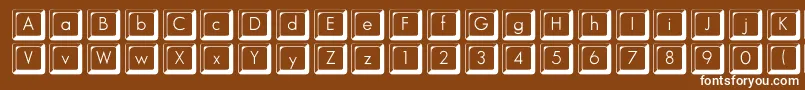 Keycapsflf Font – White Fonts on Brown Background