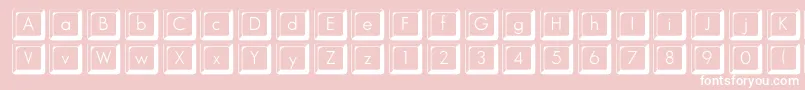 フォントKeycapsflf – ピンクの背景に白い文字