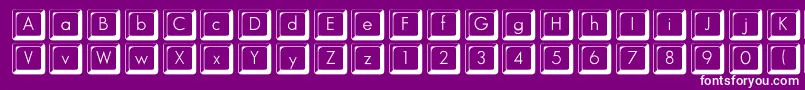 fuente Keycapsflf – Fuentes Blancas Sobre Fondo Morado