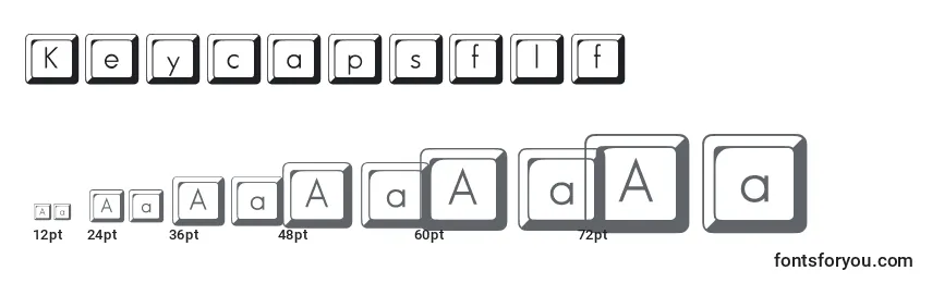 Größen der Schriftart Keycapsflf
