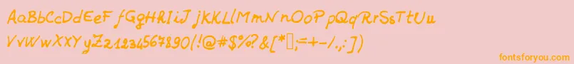 More about JdHands Font JdHands Font – Orange Fonts on Pink Background