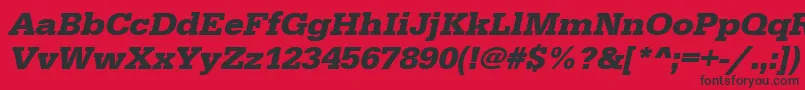 UrwegyptiennetwidBoldOblique Font – Black Fonts on Red Background