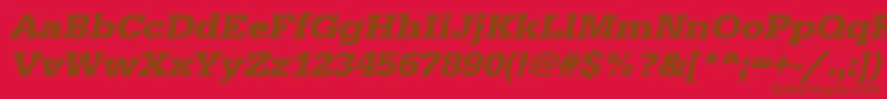 UrwegyptiennetwidBoldOblique Font – Brown Fonts on Red Background