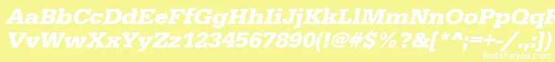 UrwegyptiennetwidBoldOblique Font – White Fonts on Yellow Background