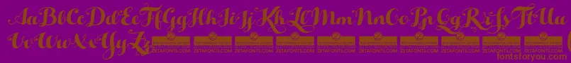 HelloScriptTrial Font – Brown Fonts on Purple Background