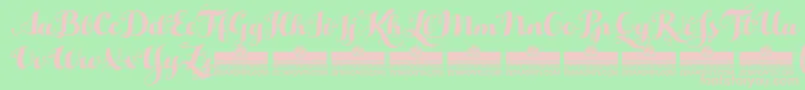 HelloScriptTrial Font – Pink Fonts on Green Background